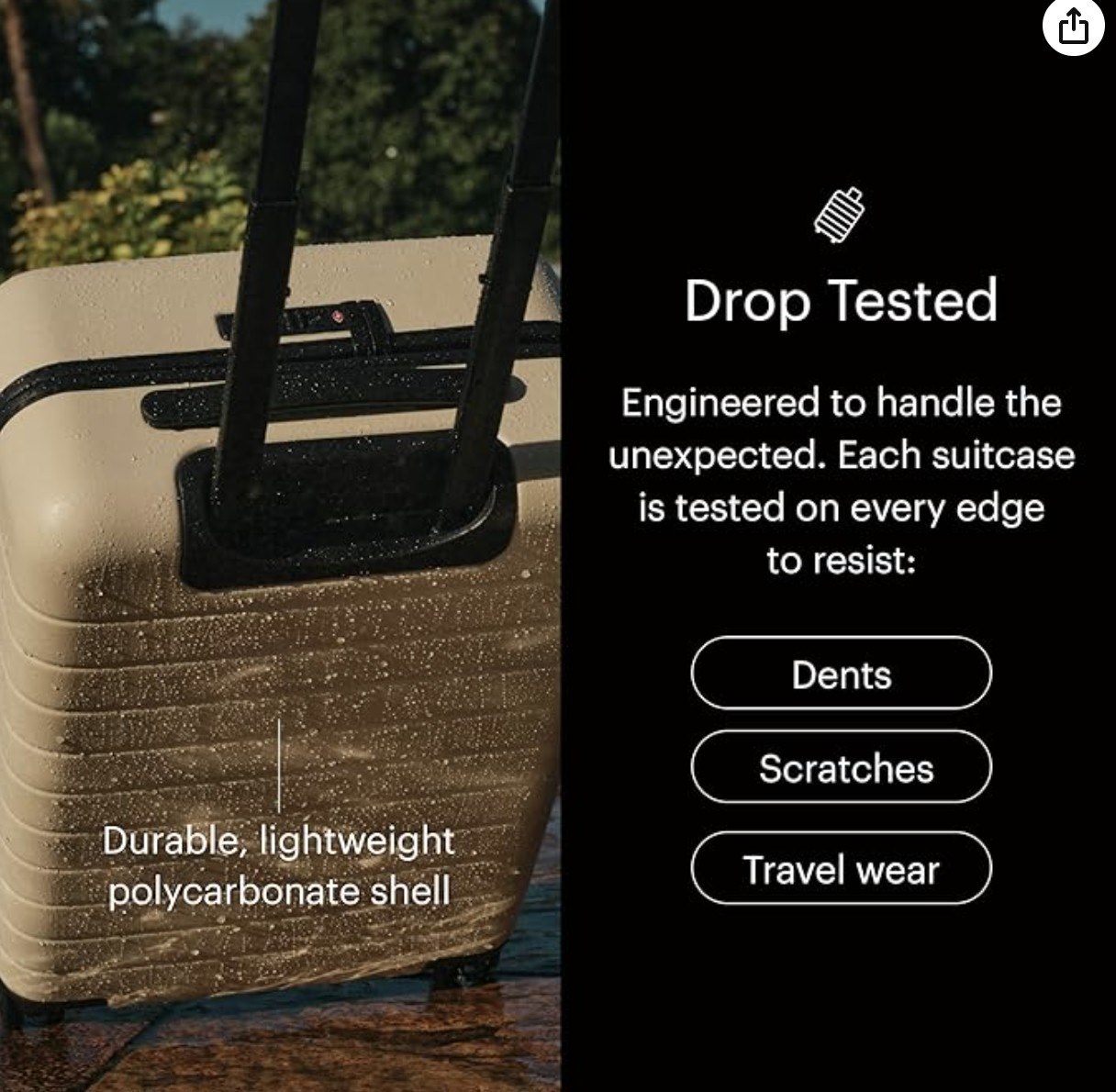 Drop tested to resist dents, scratches and travel wear