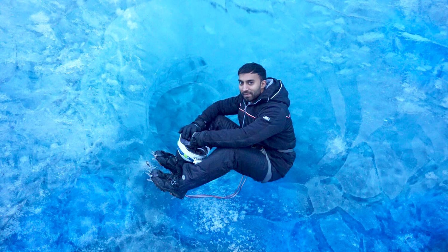 Glacier ice cave